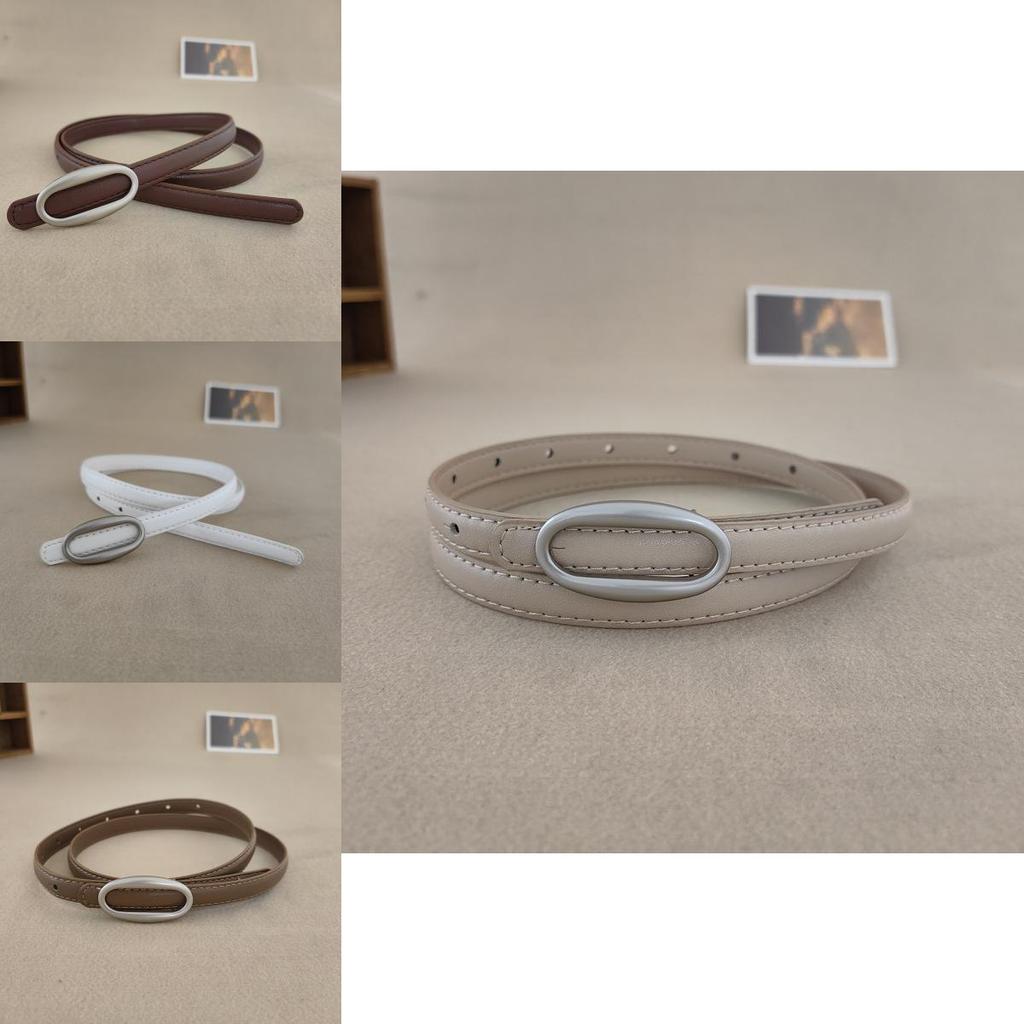 Fashionable Leather Waist Belt For Dresses And Skirts With Classic Buckle Closure