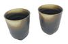 Castle Enterprise Mino Ware Japanese Cafe Series Manyo Teacups, Iga Bizen Style, Set of 10