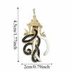 Elegant Commemorative Brooch Dripping Oil Finish Double Dragon Pin Entwined Retro Brooch  Party