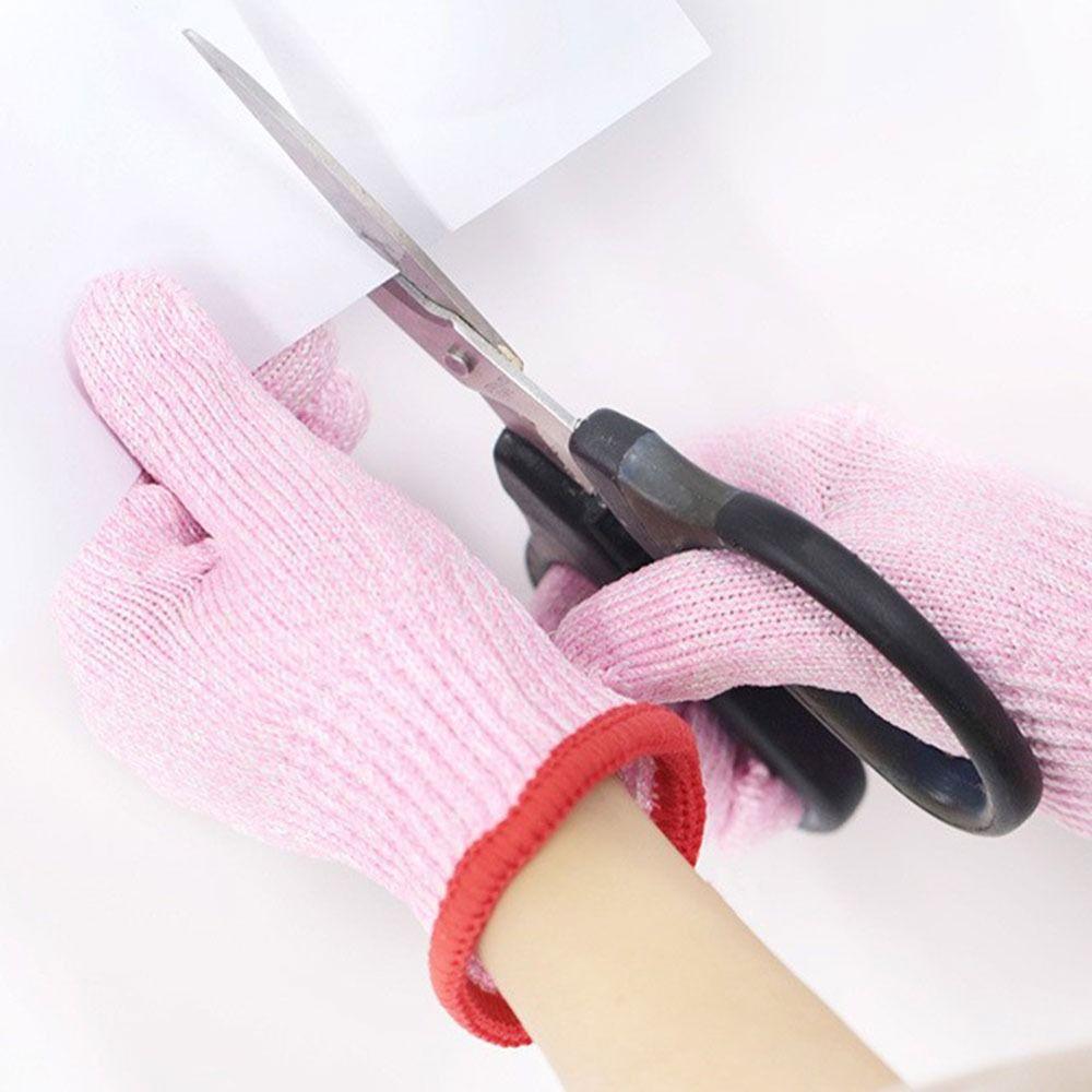 Grey Pink Blue Child Anti-cutting Gloves HPPE Protective Mittens Work Safety Gloves Carving
