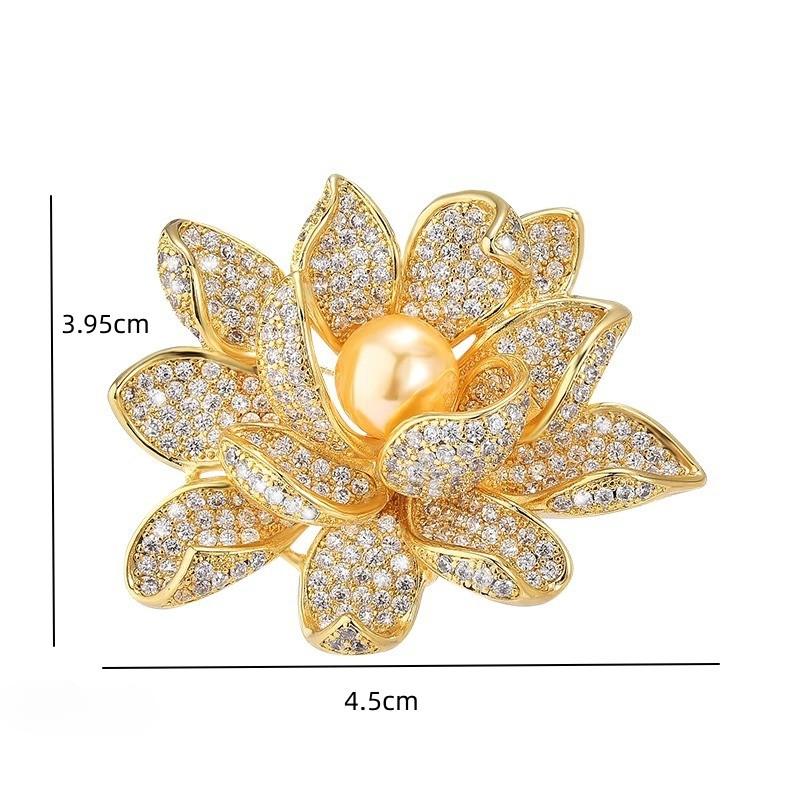 Exquisite Elegant Flower Brooch Pin for Women Ladies Fashion Clothes Suit Accessories Jewelry Gifts