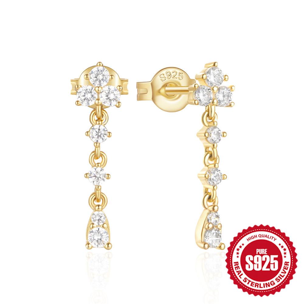 Серьги-пусеты из стерлингового серебра 925 пробы высокого класса, женские изысканные серьги в стиле Ins, легкая роскошь, нишевые серьги, темпераментные серьги, серьги