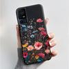 Phone Cover For TCL 40 SE 40 XL 40T Case Silicone Luxury Butterfly Flowers Black Bumper Soft TPU Coque for TCL 40SE 40XL Funda