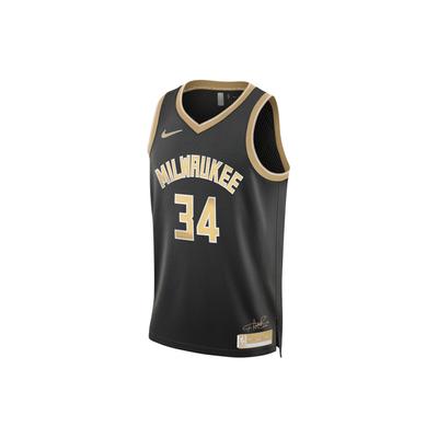 NBA MVP Яннис Адетокунбо Milwaukee Bucks 2024 Select Series Dri-Fit Swingman Jersey Club Gold/Black Unisex Streetwear FN5911-053