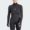 Adidas Женский топ Techfit Cold.Rdy с длинным рукавом и застежкой-молнией 1/4, черный, женская уличная одежда HY3215