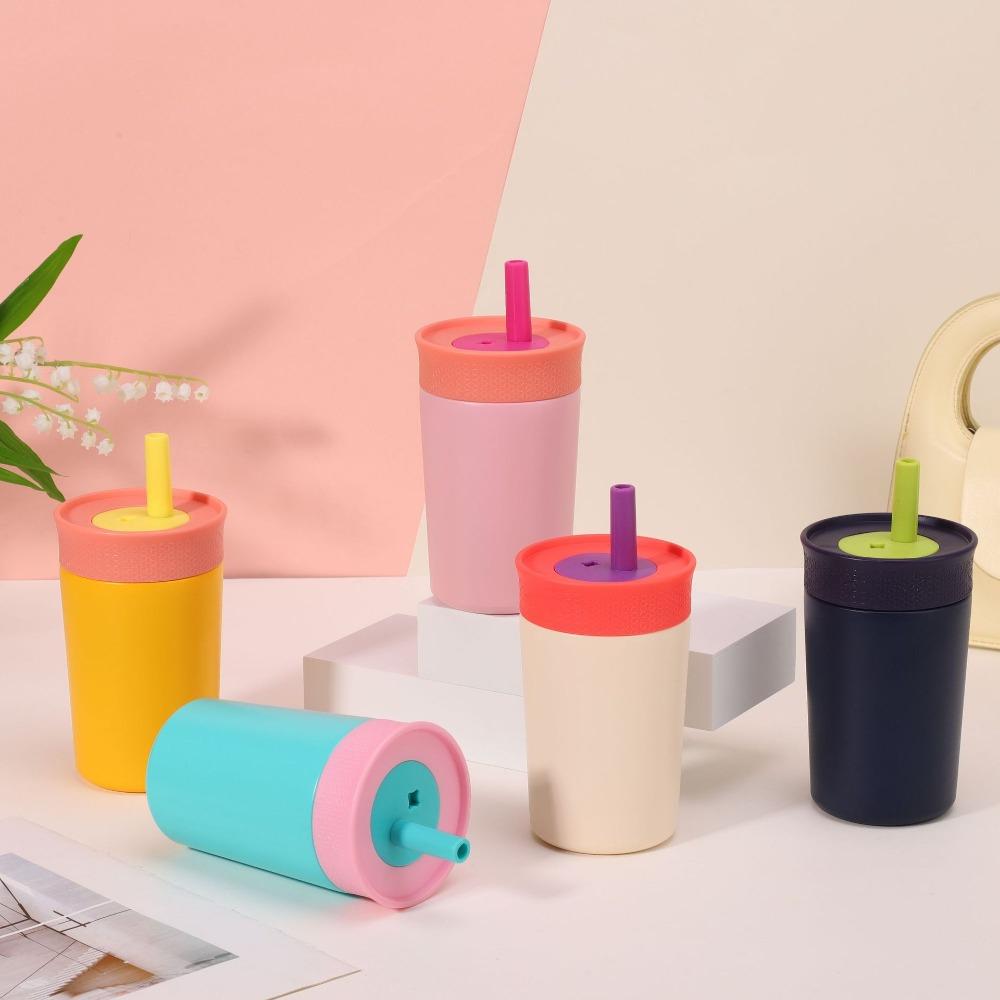 12oz Thermal Coffee Cup with Straw Thermal Mug Mini Vacuum Flask Insulated Water Bottle  Kids