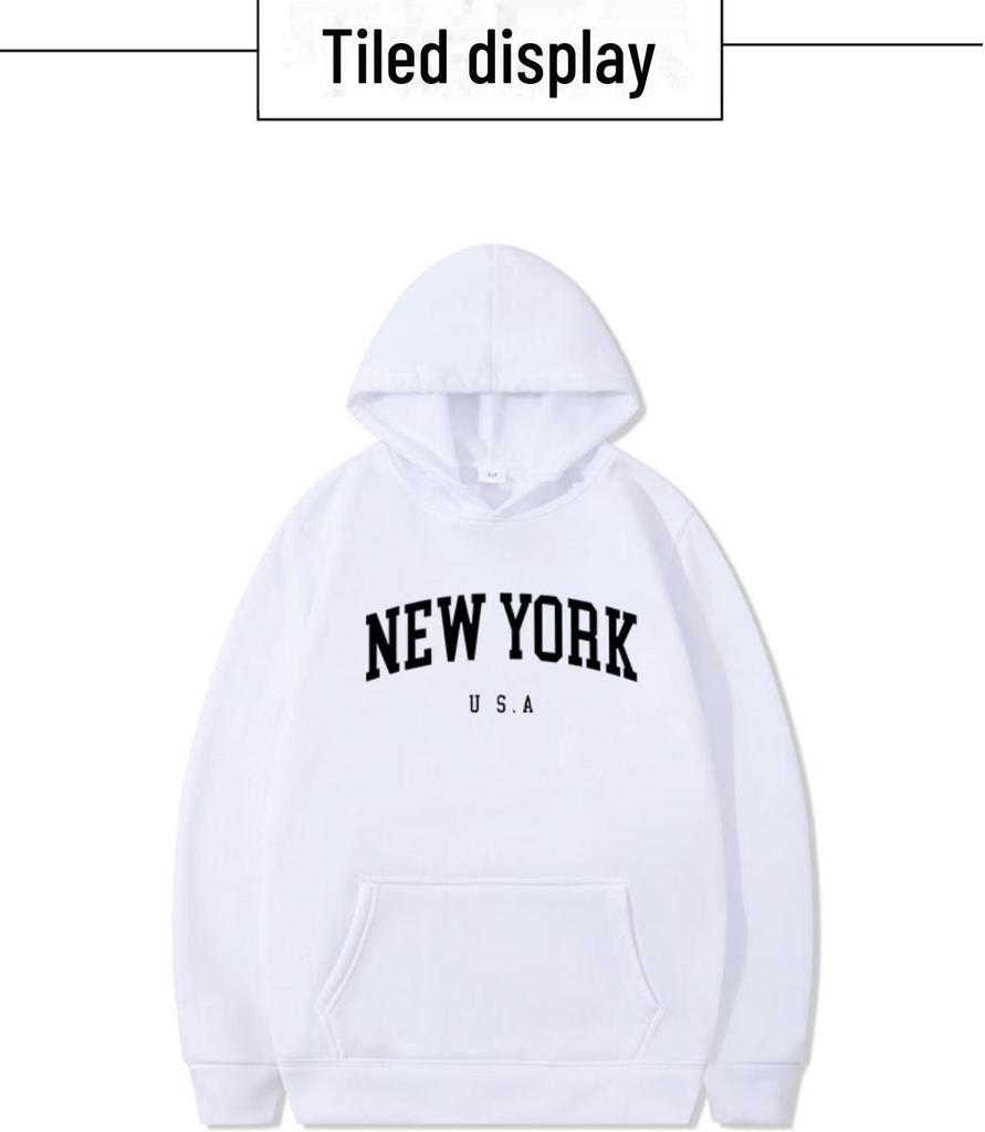 Толстовки с принтом New York City Letter для мужчин и женщин