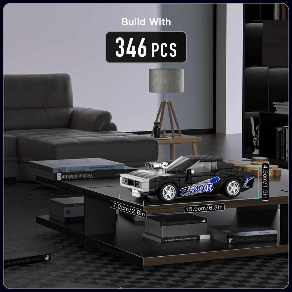 MOULD KING Speed Champion HARGER RT Supercar 27049 Building Set Toy Collectible Model Car Block Children's Gift 8+(346 Pieces)