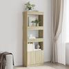 VidaXL Highboard 63x33x180 Cm Sonoma Oak Engineered Wood, Bookcase, Modern Bookcase, Bookshelf 3309602