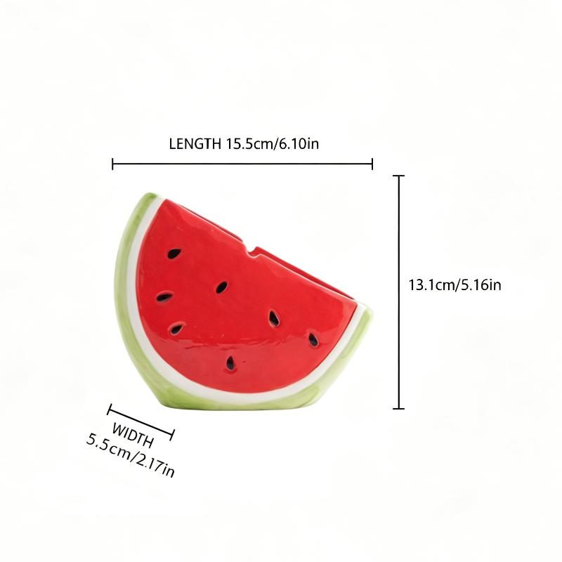 Cute Watermelon Ceramic Mosquito Coil Holder Indoor Aromatherapy Burner For Sandalwood Moxa Stick Home Fragrance Decor Ornament