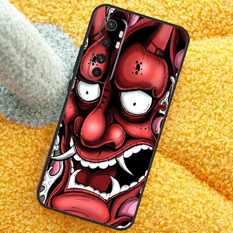 Японская маска демона Они Ханья Чехол для Xiaomi 15 Ultra 14 13T 14T 15T 17 Pro Max Чехол для POCO X7 Pro X5 X6 F5 F6 F7 F8