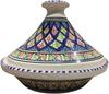 Large Handmade Tunisian Royal Colored Tagine – Traditional Ceramic Cookware for Oven & Fire – 27cm, Perfect for Fish, Poultry, Meat, Vegetables