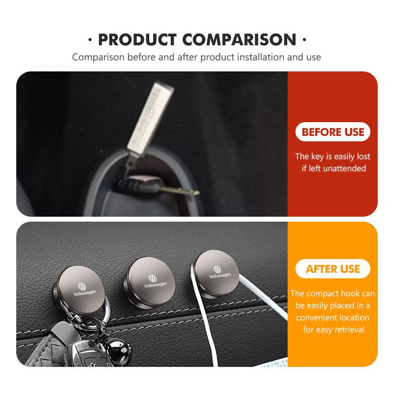 CUP1 Car Logo Mini Multifunctional Storage Hook Bracket Accessories For Volkswagen VW Golf 4 5 6 7 Polo Jetta Sagitar Magotan Passat