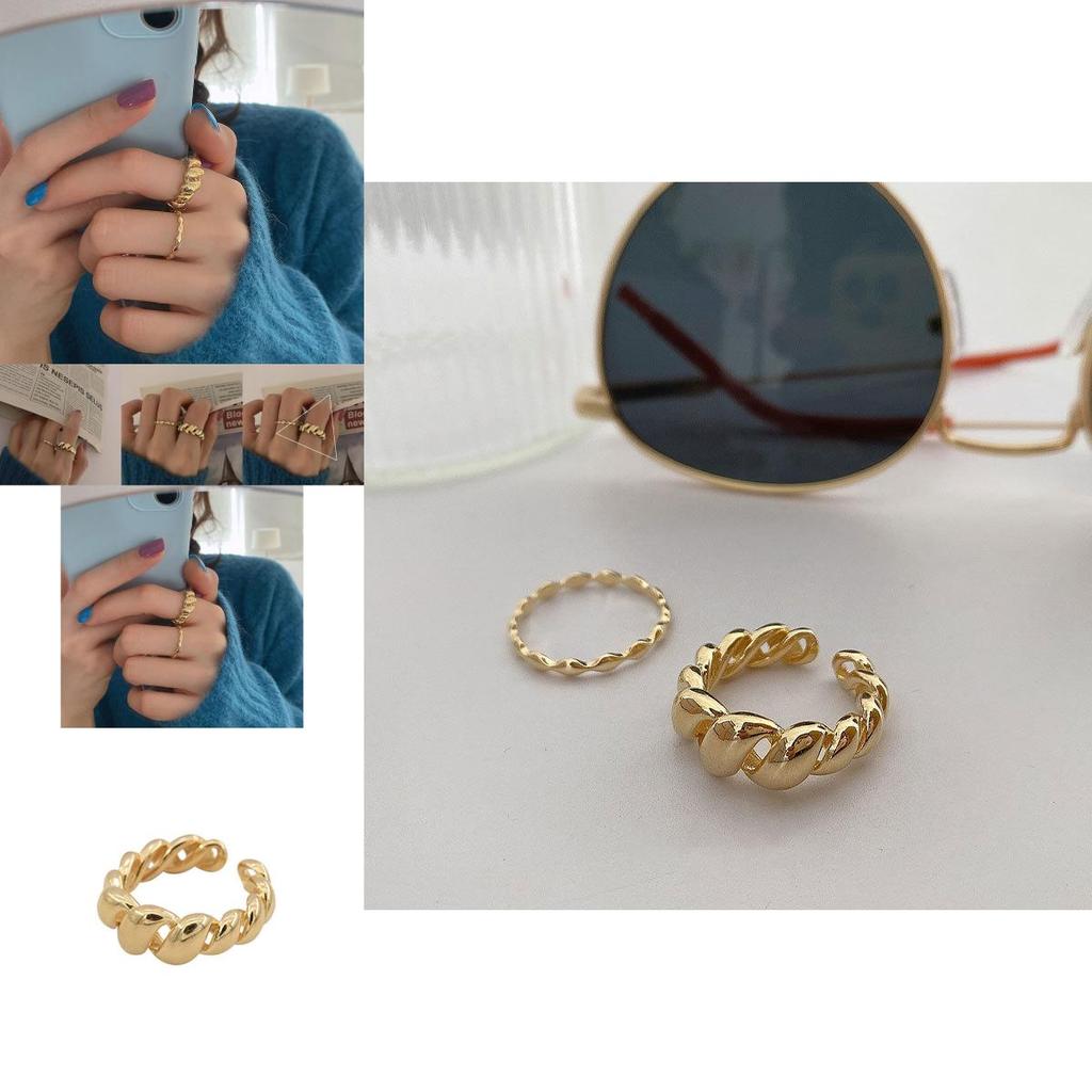 Шикарное кольцо на палец в холодном эстетичном стиле, с позолоченным рогом, для стильных женщин, с регулируемой посадкой