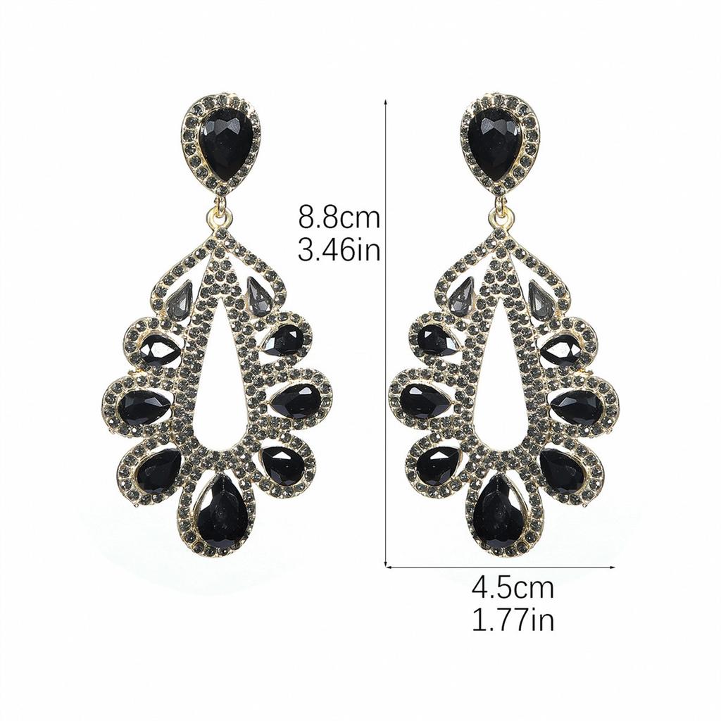 Модные блестящие стеклянные стразы длинные серьги-подвески темпераментные серьги элегантные трендовые серьги женские серьги 1 пара