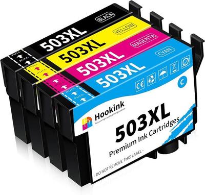 Картриджи 503XL - CHOUMICHA - Совместимые с Epson - 4 цвета - 550 страниц черный - 470 страниц цветной