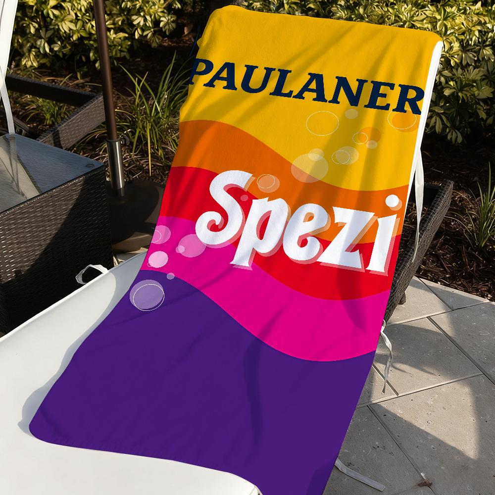 Модное полотенце с логотипом P-Paulaner S-Spezi-S Спортивное Быстросохнущее Туристическое Снаряжение для Кемпинга Песозащитное Мягкое Легкое Большое Пляжное Полотенце