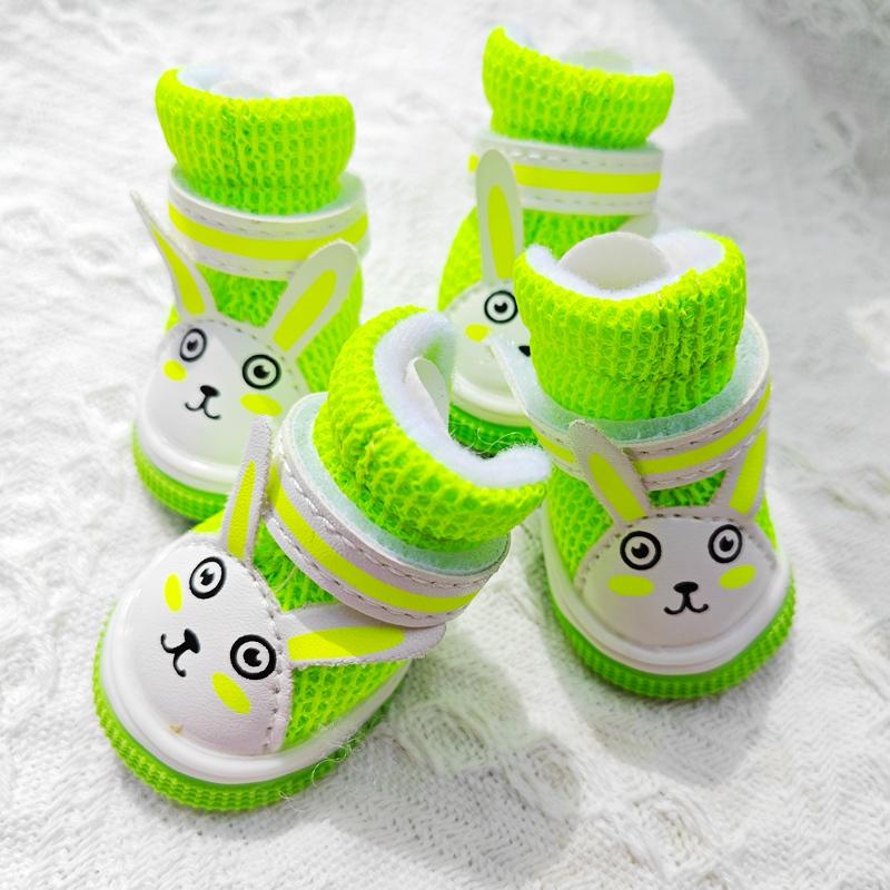 Летние кроссовки для собак для маленьких щенков, животных, милого кролика, дышащие сандалии для домашних животных, обувь, обувь, аксессуары, ботинки для чихуахуа, йорков