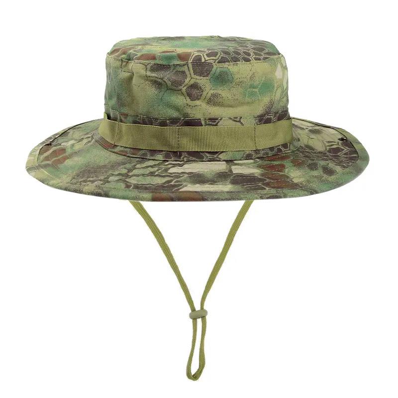 Men's Camouflage Boonie Hat - Tactical Sun Protection for Outdoor Hiking & Fishing