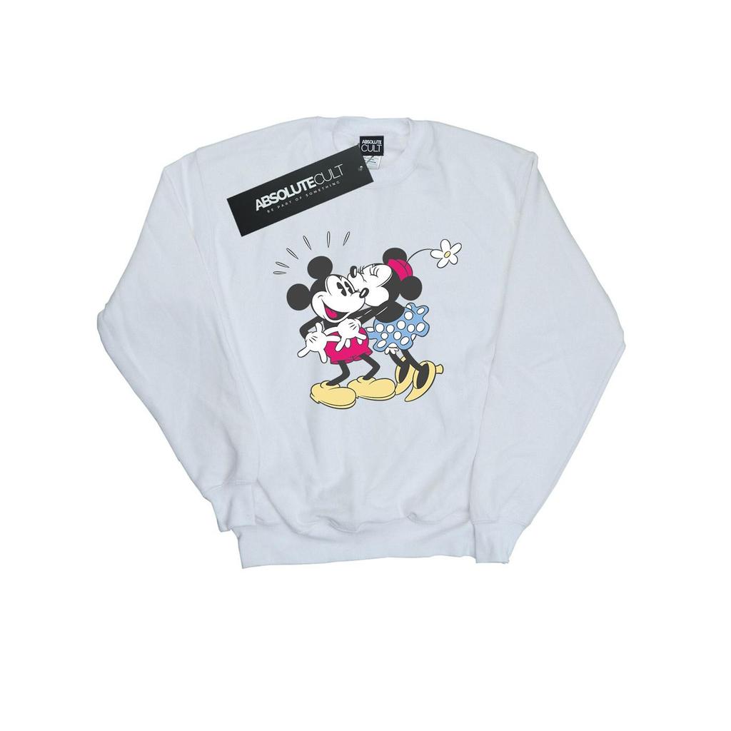 Disney Womens/Ladies Mickey And Minnie Mouse Kiss Sweatshirt