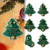 Christmas Pendant Xmas Tree Stocking Shape 2D Acrylic Seaside Festive Decoration with Lanyard Beach House Holiday Decor