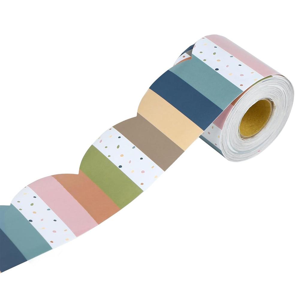 15.2m Bulletin Board Borders Colorful Border Trim Decorative Sticker Bulletin Border Trim for Classroom Decorations