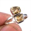 Natural Citrine Gemstone Handmade 925 Solid Sterling Silver Gift Ring S.5 F4B30