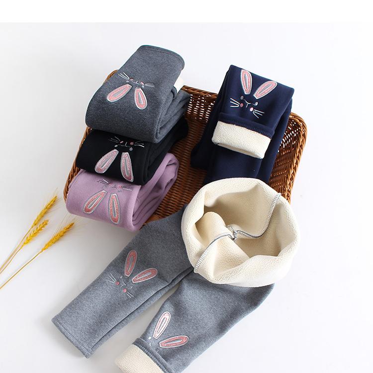 Kids Girls Winter Leggings Children Warm Trousers Thick Fleece Trousers Baby Pencil Pants