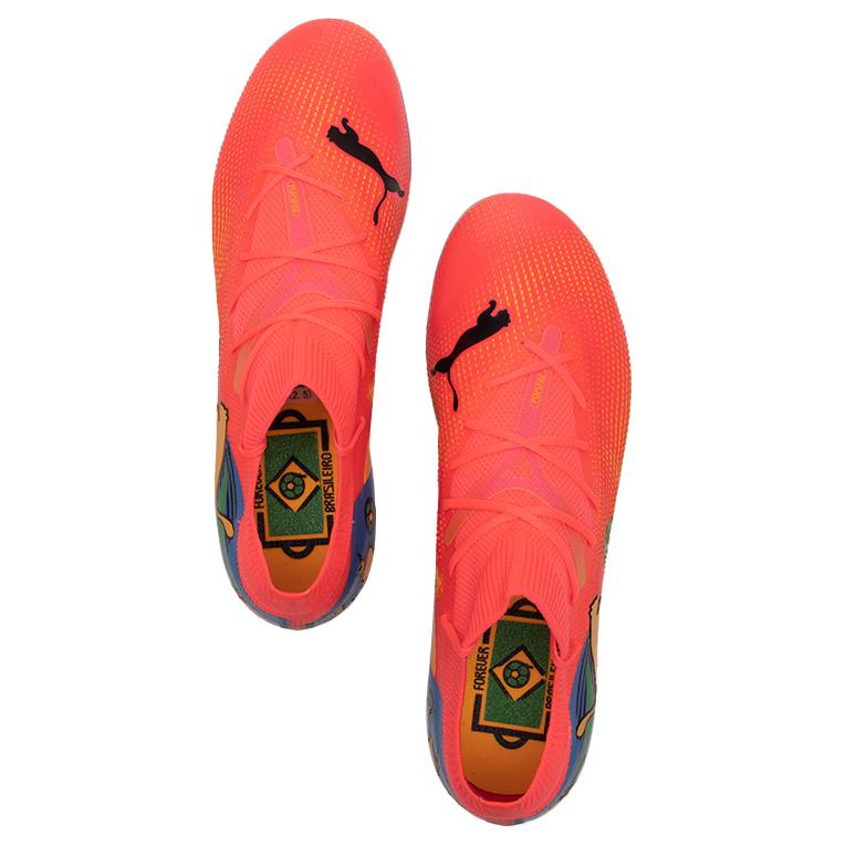 Puma Future 7 Comfortable Simple Mg (Rubber Short Stud) Soccer Shoes Men Soccer Shoes Orange Blue 108013-01