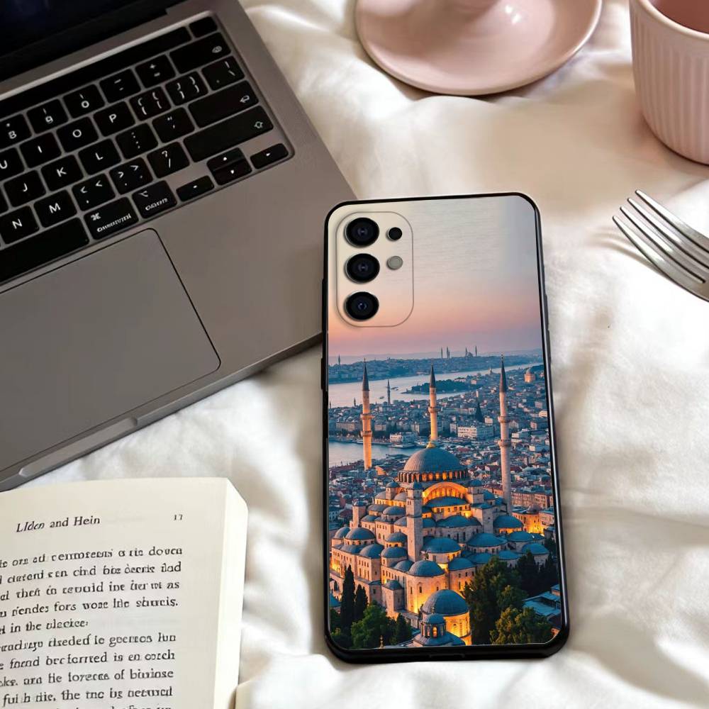 S-SceneryS Стамбул Турция Чехол для телефона Samsung S25,24,23,22,30,21,10,9,Ultra,Plus,Lite,FE,4,5 G Мягкий Черный Чехол