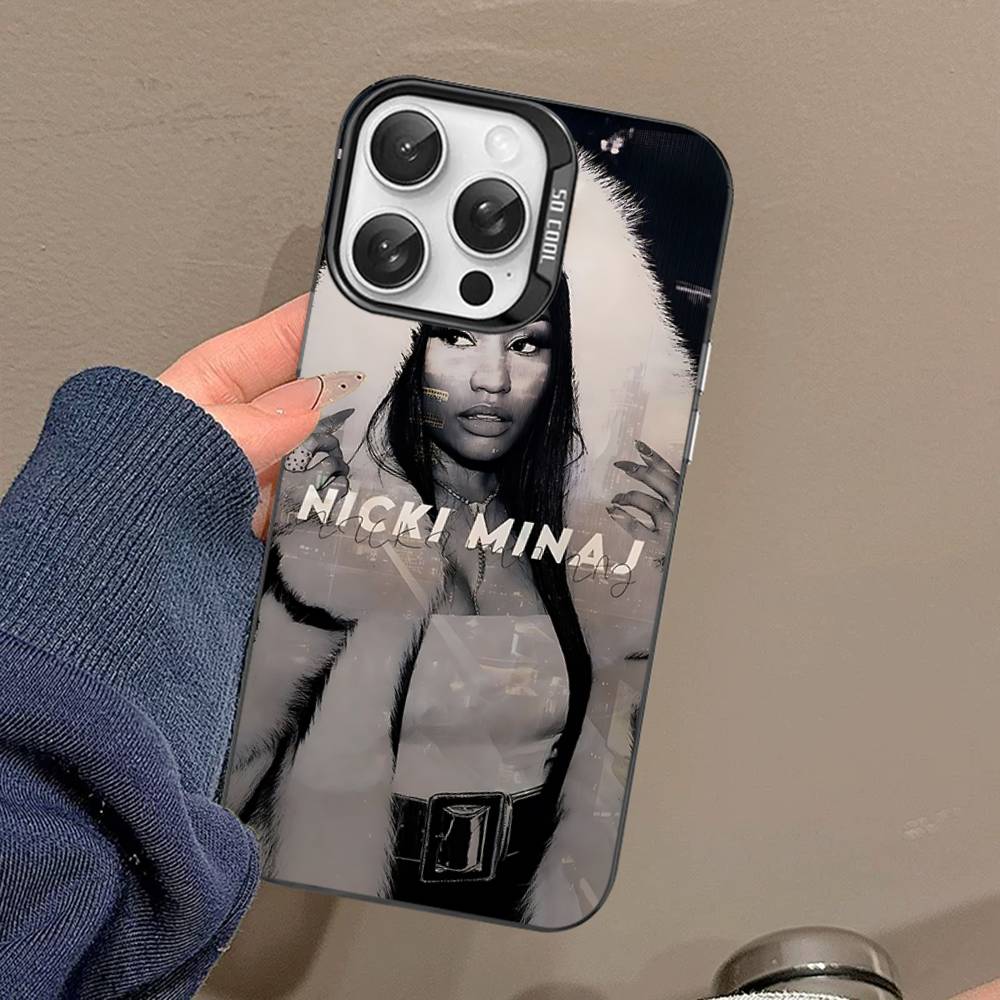 Чехол для телефона N-Nicki Singer Minaj для iPhone 17 16 15 14 13 12 11 Pro Max Цвет Черный Матовый Чехол