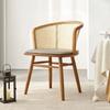Nordic Light Luxury Vine Weaving Japanese Homestay Home Backback Armor Retro Style Quiet Wind Hotel Soft Bag Chair