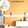 XPE Foam Wall Edge Strip Stickers Self-adhesive 3D Skirting Line Portable Wall Stickers  Home Decor