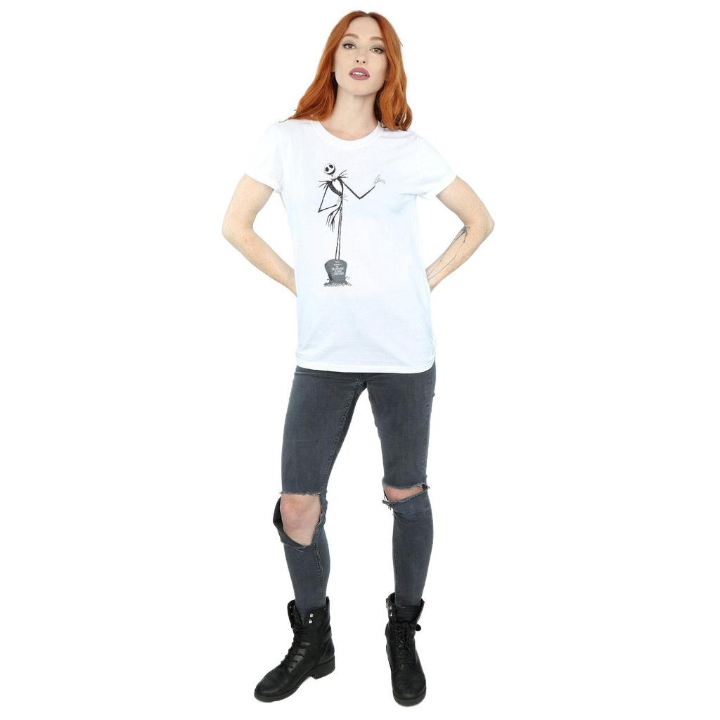 Disney Womens/Ladies Nightmare Before Christmas Jack Pose Cotton Boyfriend T-Shirt