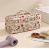 Double-Layer Hair Dryer Storage Bag Portable Large Capacity Dustproof Curler Makeup Bag With Handle Carrying Case For Travel