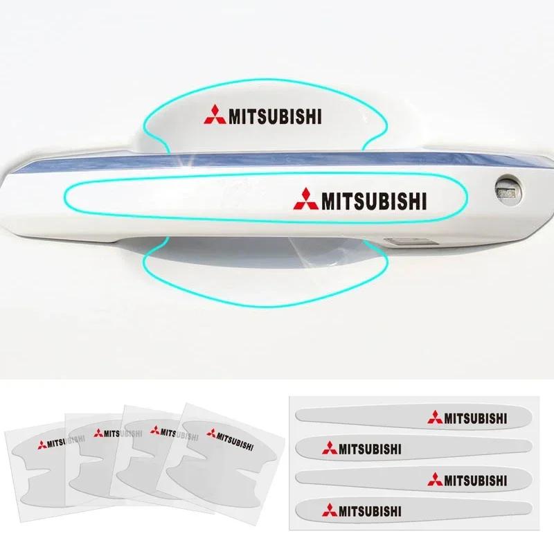 Car Door Handle Protective Door Bowl Anti Scratch Sticker for Mitsubishi Lancer L200 Pajero Sport Xpander Mirage Eclipse Decal
