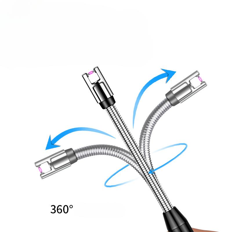 USB Перезаряжаемая Плазменная Дуговая Зажигалка с Гибким Шейным Держателем для Универсального Использования