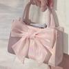Fashion Light Luxury Handbag For Women Clutch Purse Tote Bag Girls Sweet Pink Bowknot Small Square Bag Shoulder Crossbody Bag