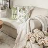 Greenery and Floral Warm Home PillowcaseBedroom Living Room Sofa Home Decor Polyester Cushion Cover with Zipper