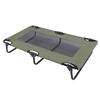 Raised Dog Bed Foldable Cooling Elevated Dog Bed Portable Raised Pet Cot for Outdoor Green