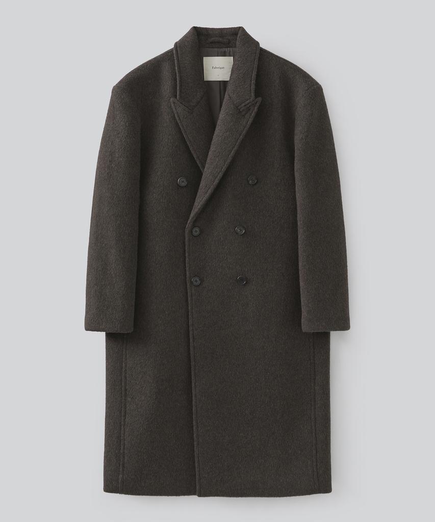 Fabregat Birkin Wool Peaked Double Coat (Dark Brown)