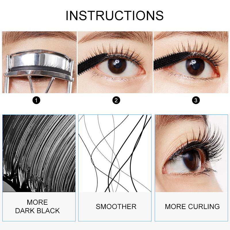 4D Fiber Lashes Rimel Тушь для ресниц Гель для макияжа Натуральные волокна Водонепроницаемая тушь для ресниц Керлинг Косметика