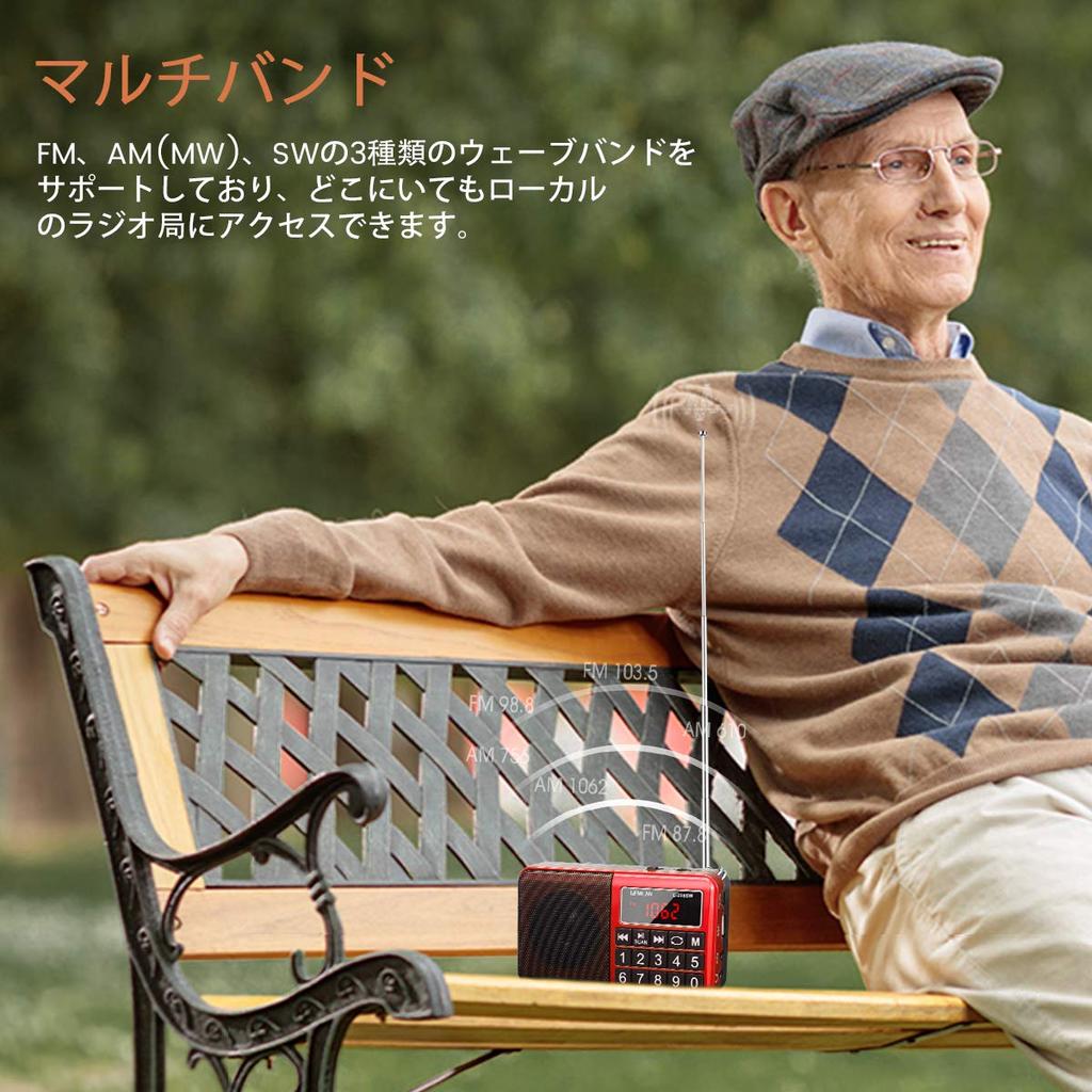 Портативное USB Широкополосное AM и от Gemean GemeanJ-429SW Радио, Перезаряжаемое, Портативное, FM, (МВт), Короткие волны, (Л-238СВ) (Цвет розы)