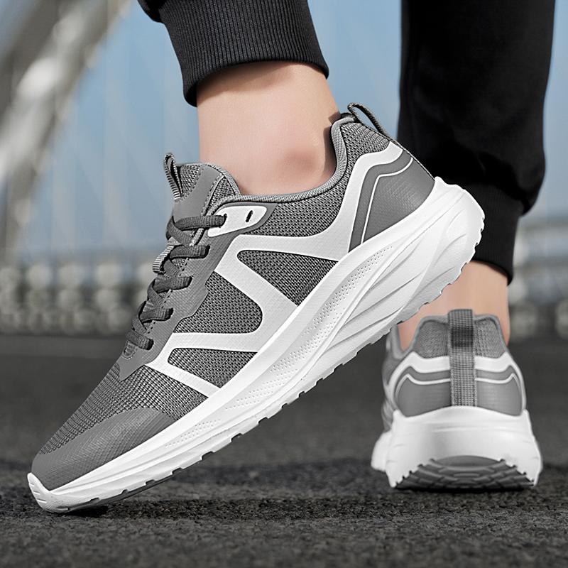 Men’s Sports Shoes Running Sneakers Students Over Sized Jogging Shoes Lightweight Khaki Walking Shoes