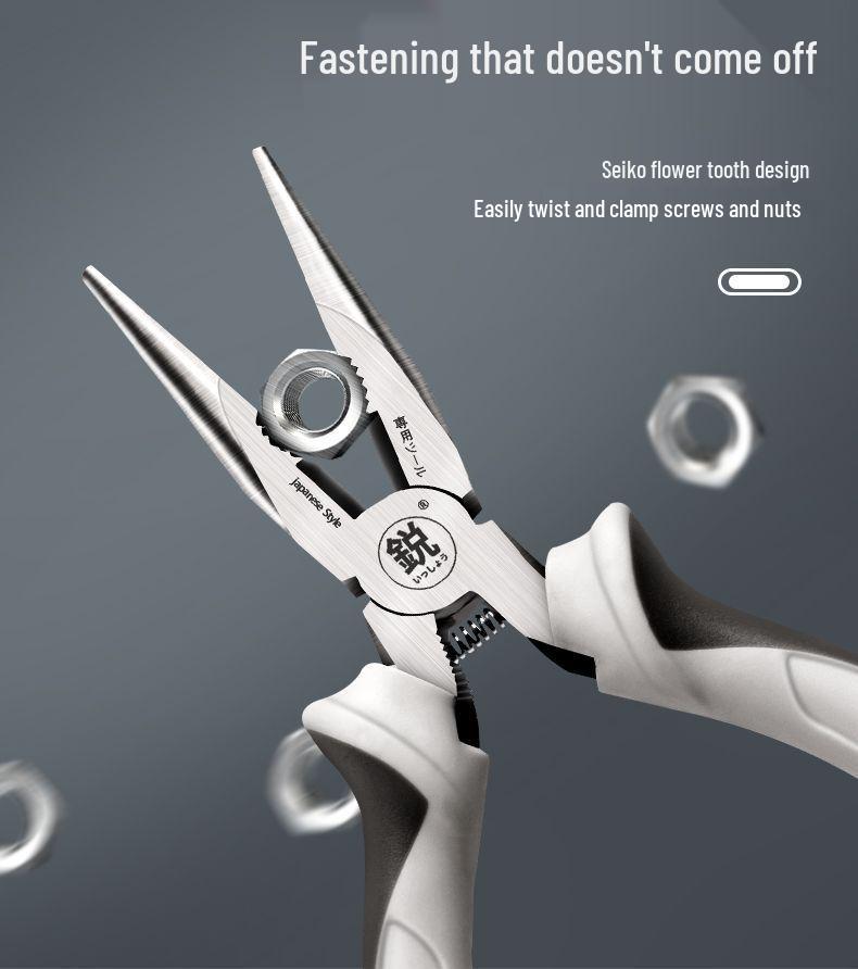 8-дюймовые японские промышленные длинногубцы с противоскользящей рукояткой