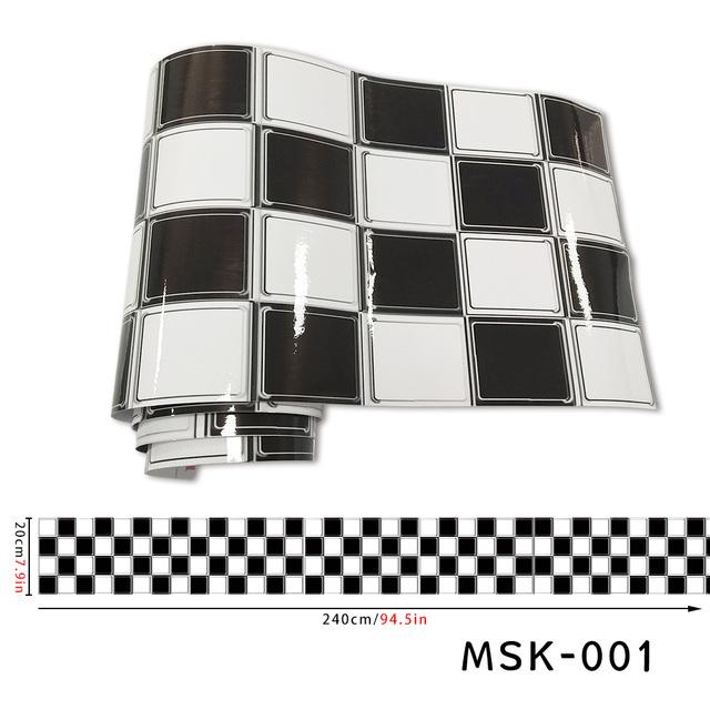 Красочные мозаичные наклейки на настенную плитку и самоклеящиеся съемные наклейки на плитку для ванной комнаты и кухни, водонепроницаемая мозаичная декоративная наклейка в рулоне 20*240 см