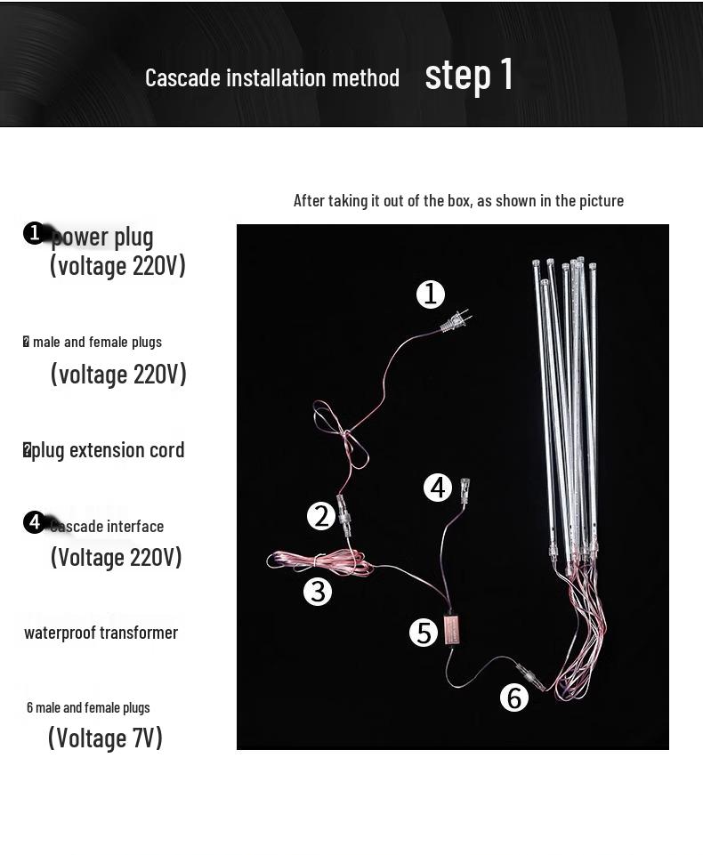 Разноцветные светодиодные солнечные гирлянды «Метеоритный дождь»: Мигающая, Переливающаяся, Водонепроницаемая Уличная Декорация