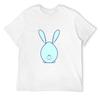 Egg disguised as a rabbit with tail and ears in blue T-Shirt blue archive plus size clothes men graphic t shirts