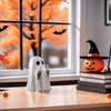 Halloween Ghost Figurine - Spooky Resin Ghost Statue, Cute Finger Ghost Ornaments, Perfect for Indoor & Porch Halloween Decor