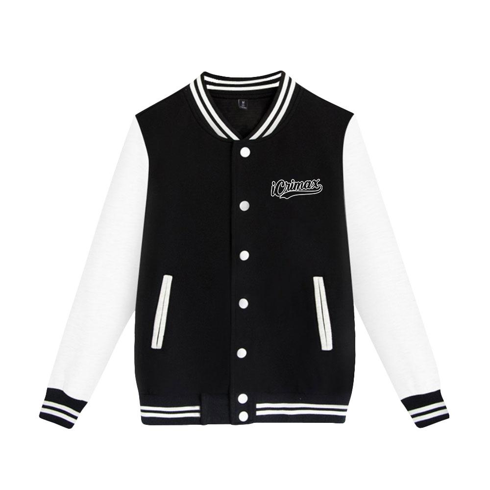 Новые женские мужские куртки куртка-бомбер Icrimax бейсбольная куртка свободного покроя хип-хоп верхняя одежда для пар колледжа одежда